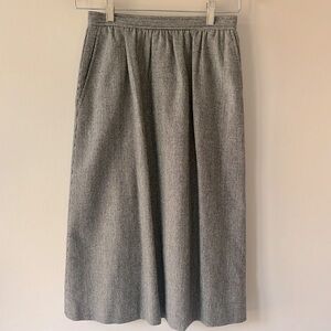 EUC Vintage Evan Picone Grey Pleated Tweed Skirt Size 6​​​​